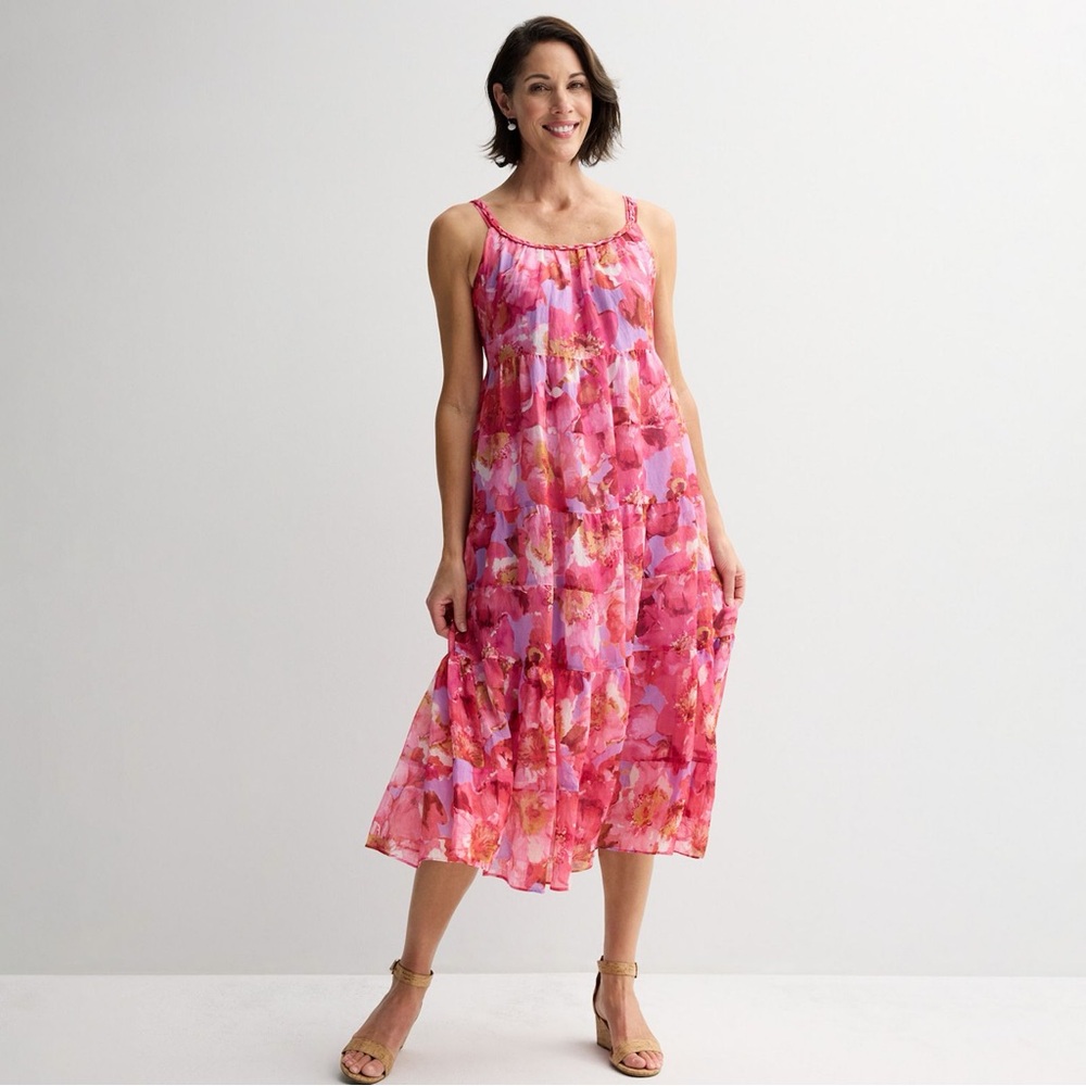 Robbie Bee Purple and Pink Dress